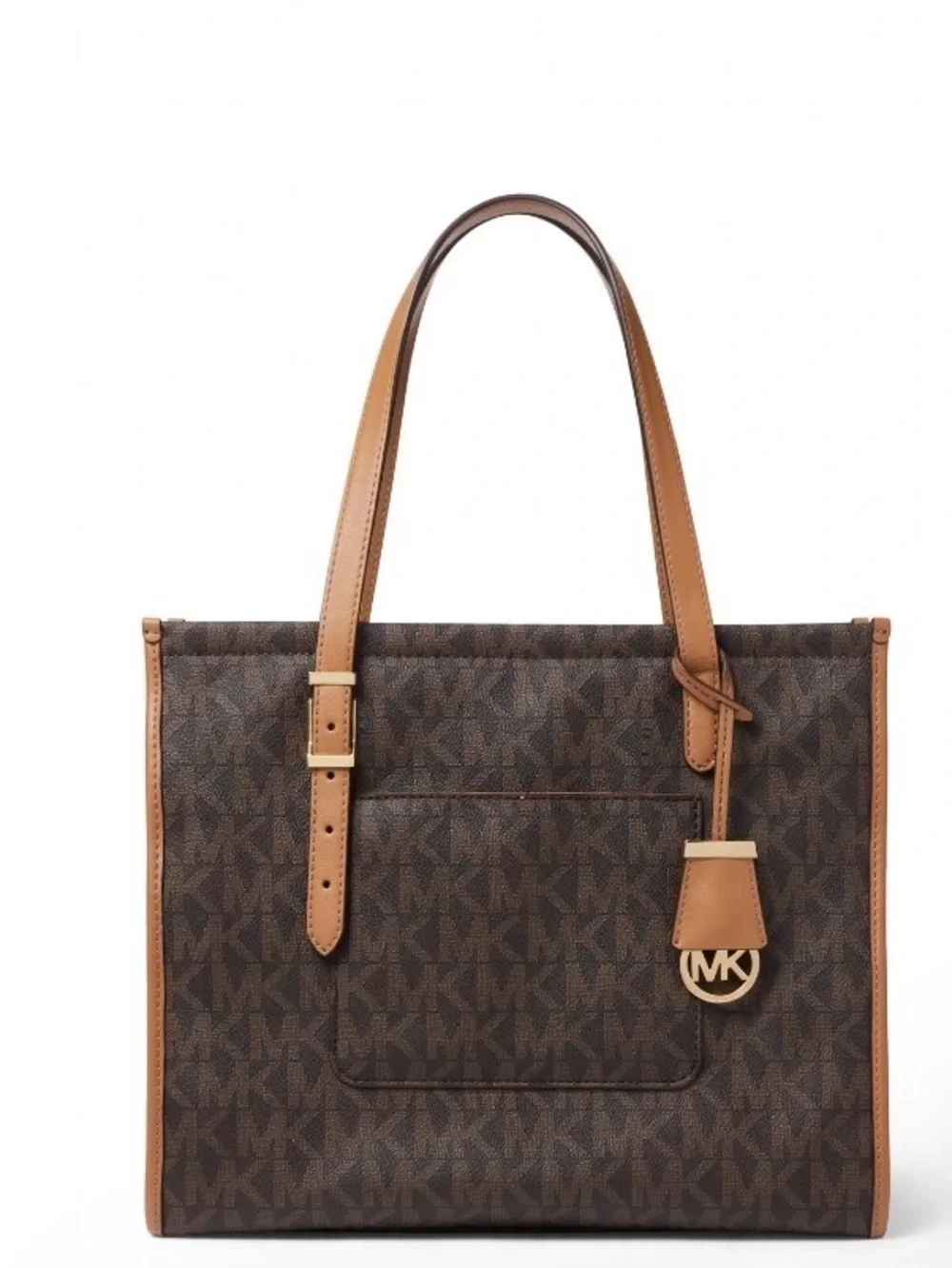 Michael Kors Brown Monogram Tote with Wallet Set